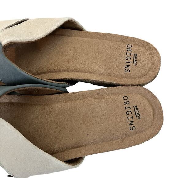 Earth Origins Suede Colorblock Slide Sandals Size 8 Lexi Blue Multi Women's - Picture 5 of 8